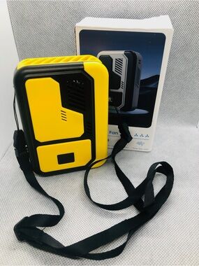 Portable Yellow & Black Personal Fan - Compact Travel Fan